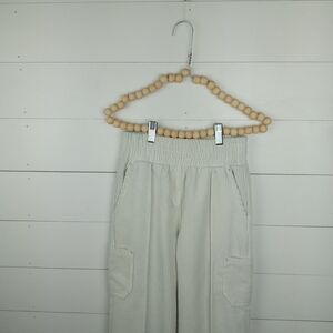 Colorful Planet girls size 10 cream wide corduroy smock elastic waist pants